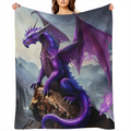 1pc Soft & Comfortable Animal Theme Printed Blanket for Outdoor Travel Camping, Contemporary Style Sofa Bed Office Home Decor, Suitable for Boys, Girls, Adults, All Seasons