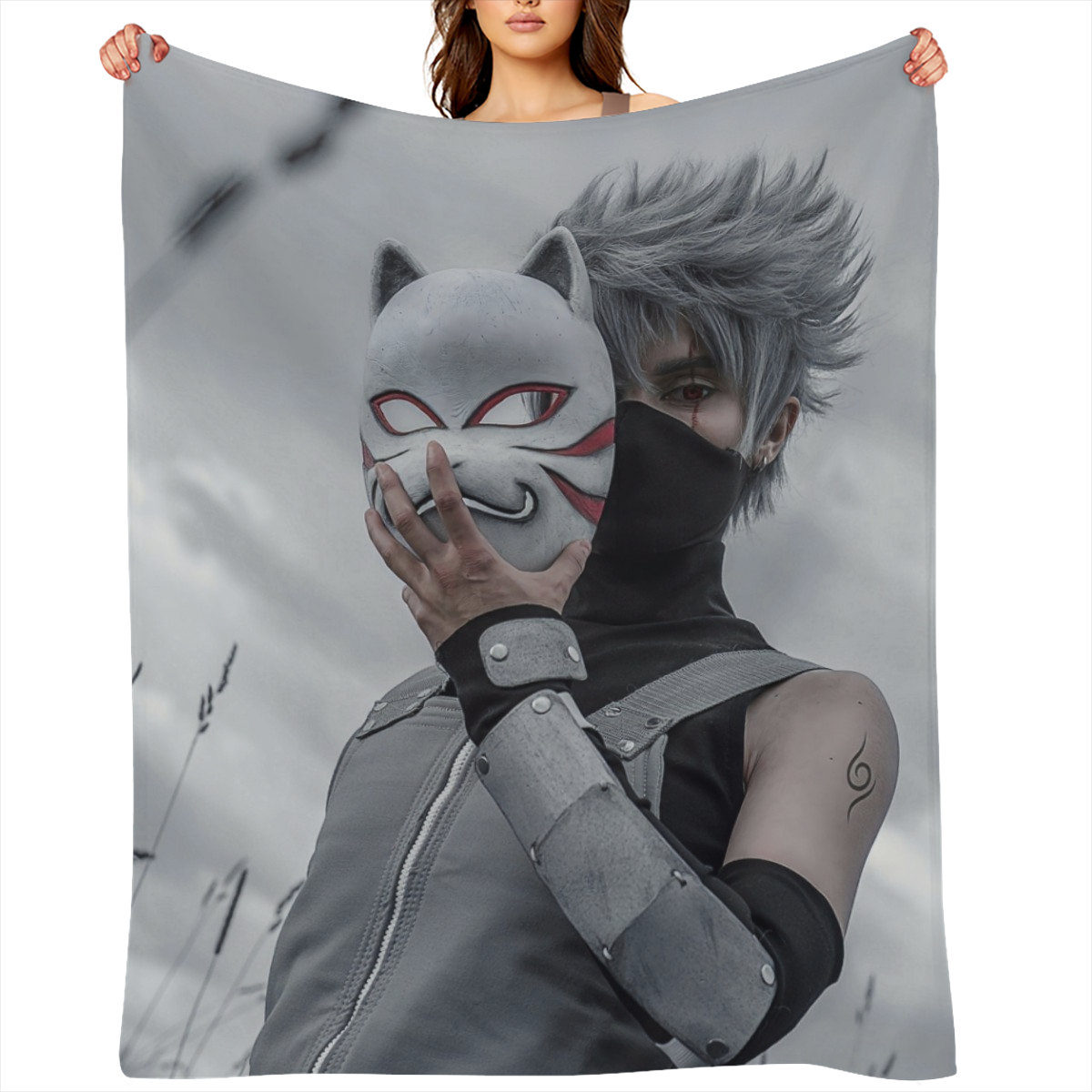 Fleece Throw Blanket For Couch Personalized Print Warm Winter Blanket White - Add Your Image Photo Design Special Gift- Fuzzy Soft Cozy Light Weight Fleece Throws For Sofa Couch Bedroom Camping