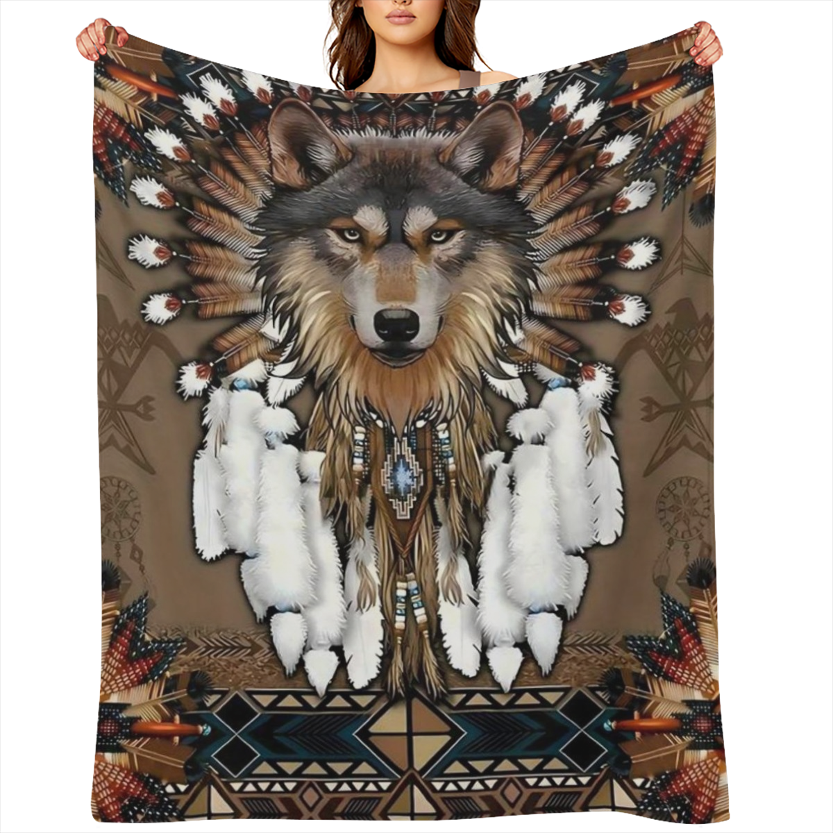 Cozy Bohemian Pattern Soft Warm 100 Polyester Machine Washable Perfect Gift for Friends Family Ideal for Napping Camping Travel and Home Decor 560