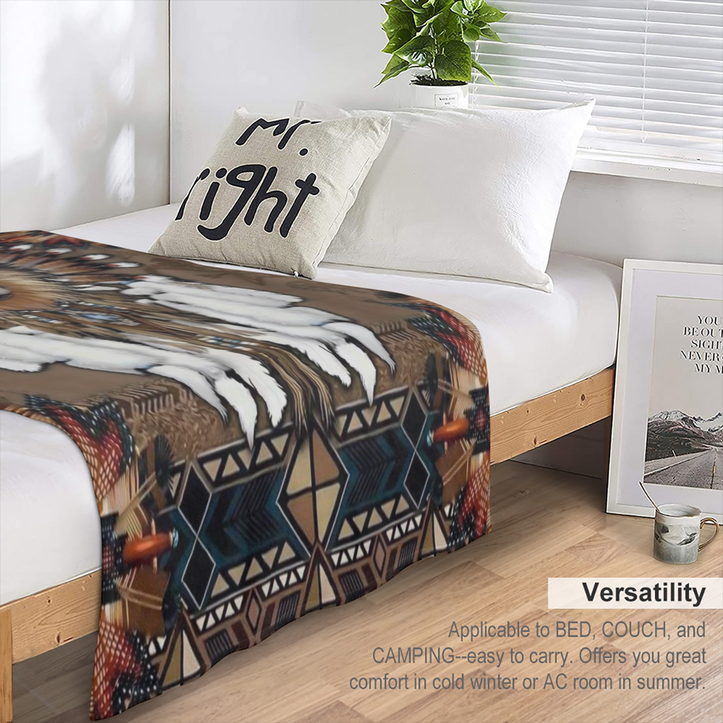 Cozy Bohemian Pattern Soft Warm 100 Polyester Machine Washable Perfect Gift for Friends Family Ideal for Napping Camping Travel and Home Decor 560