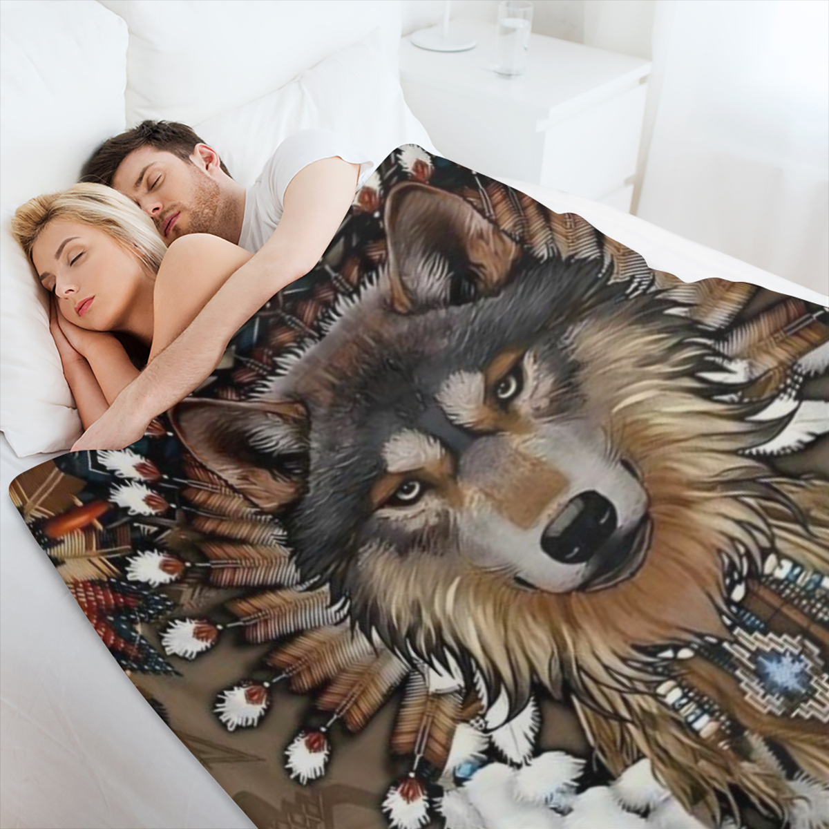 Cozy Bohemian Pattern Soft Warm 100 Polyester Machine Washable Perfect Gift for Friends Family Ideal for Napping Camping Travel and Home Decor 560