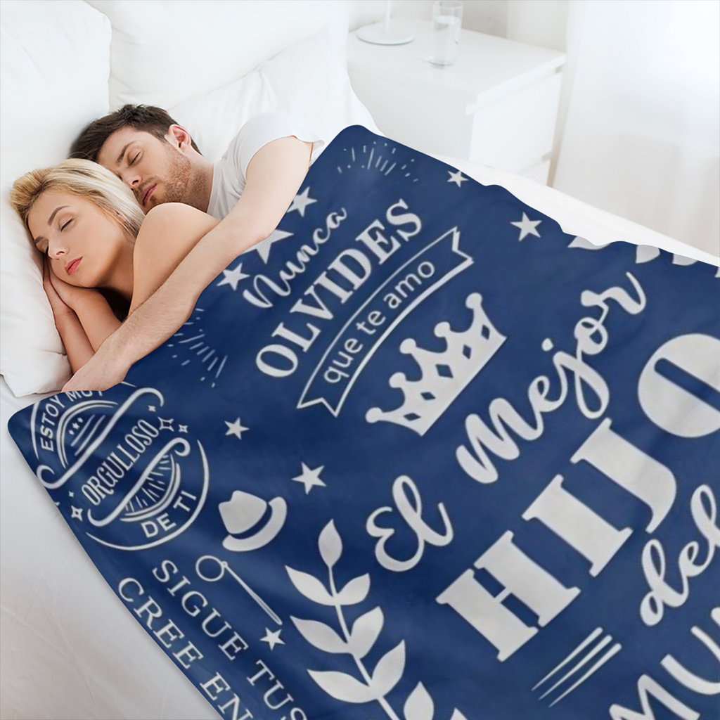 Manta de Forro Polar Inspirada en la Cultura Espa?ola para Pap¨¢ a Hijo - Suave, Ligera y Agradable para la Piel, Perfecta para Todas las Estaciones, Regalo Ideal