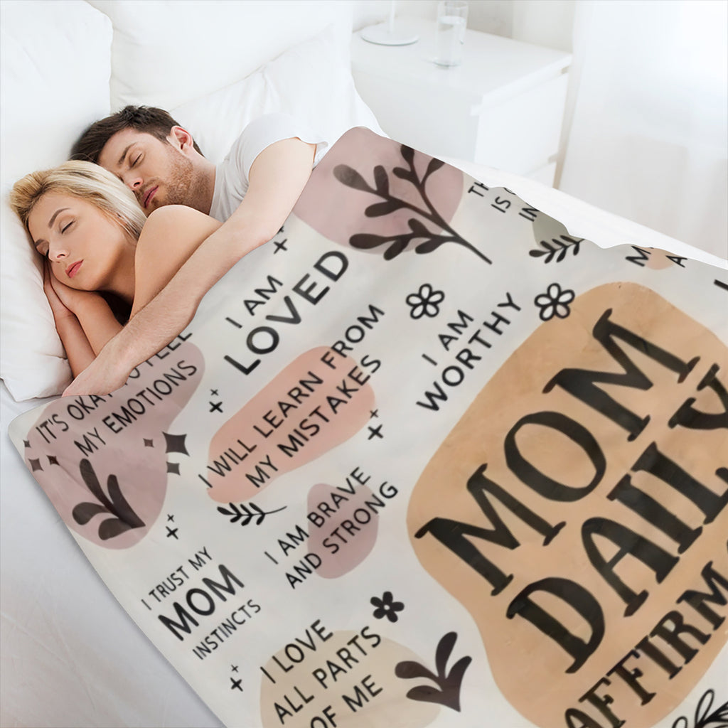 Contemporary Flannel Mom Blanket - 250- 300 gsm pro, fabric gifts for all seasons, motivational statements, New Mom care kits, ChristmasGender Disclosure gifts, for women and men moms