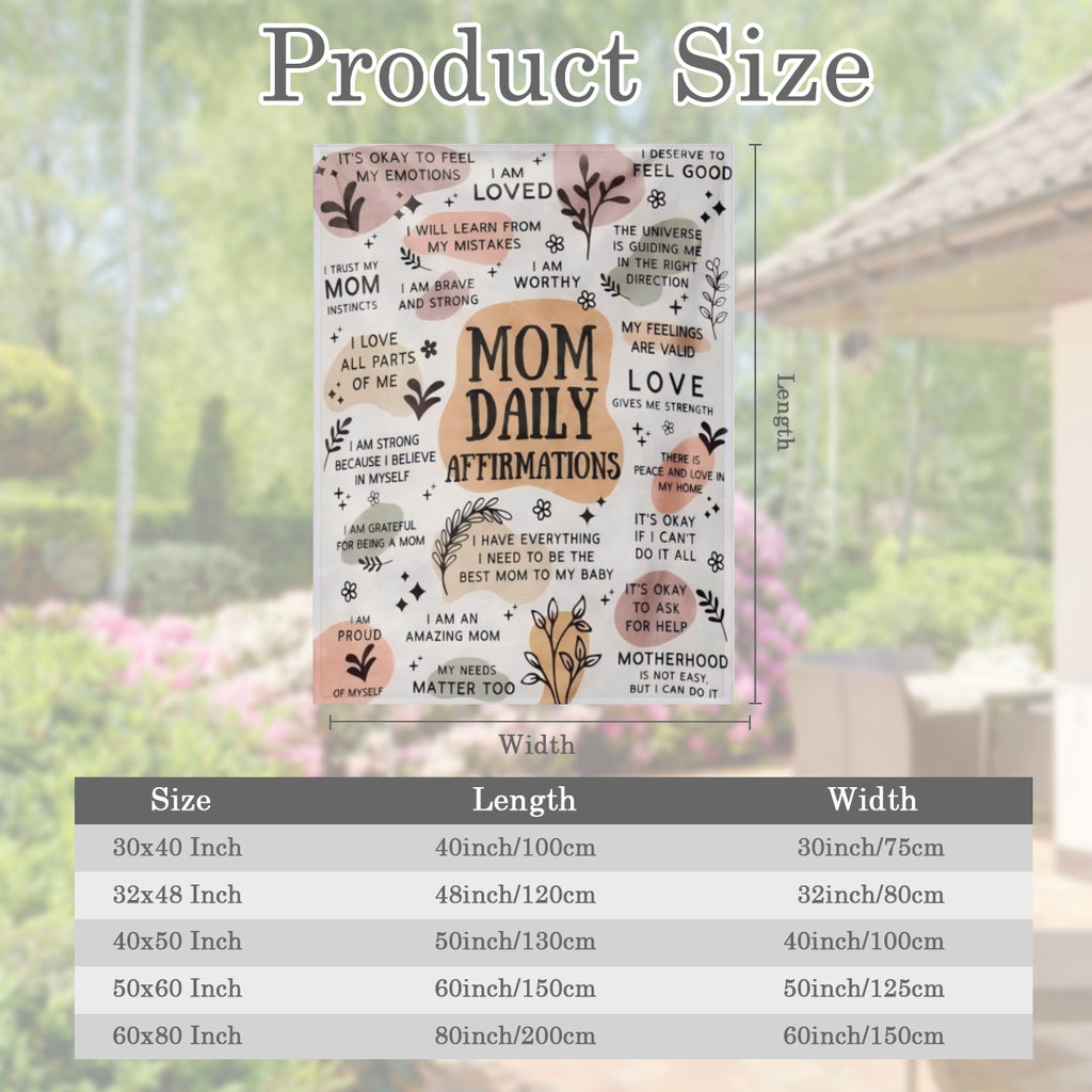 Contemporary Flannel Mom Blanket - 250- 300 gsm pro, fabric gifts for all seasons, motivational statements, New Mom care kits, ChristmasGender Disclosure gifts, for women and men moms