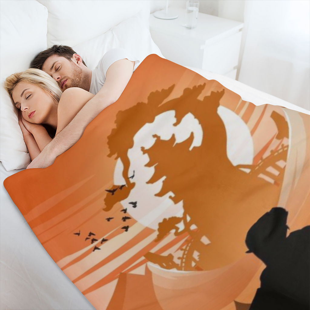 Breath Of The Wild B5039551 Flannel Fleece Throw Blanket - Soft, Breathable & Absorbent Digital Print Contemporary Style for Living Room, Bedroom, Camping & Travel