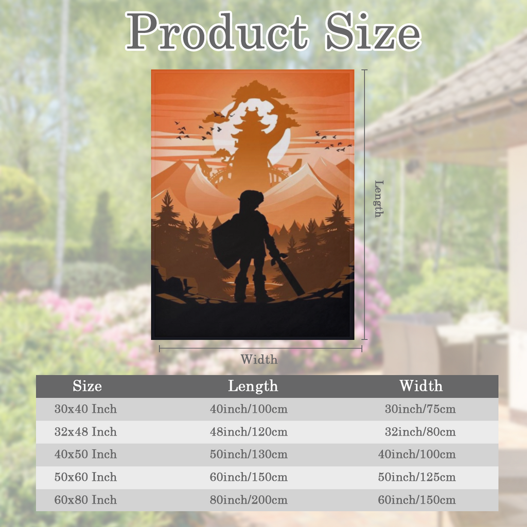 Breath Of The Wild B5039551 Flannel Fleece Throw Blanket - Soft, Breathable & Absorbent Digital Print Contemporary Style for Living Room, Bedroom, Camping & Travel