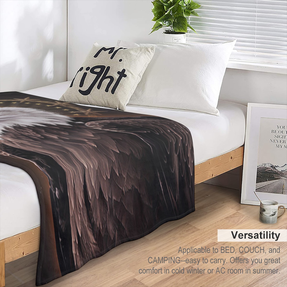 Weighted Flannel Anxiety Blanket 15lbs Gravity Pressure Relieve Stress & Improve Sleep