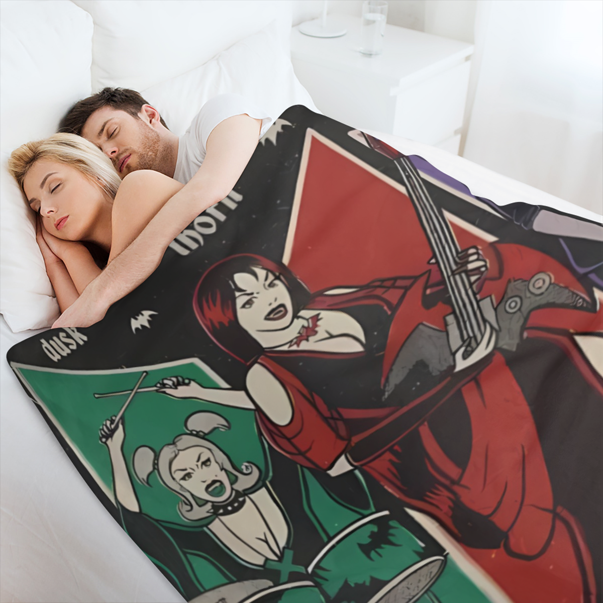 Soft Plush Flannel Blanket with Hex Cartoon Theme - Lightweight and Versatile for Year-Round Use, Perfect for Sofa, Bed, Travel, and Camping with a Modern Stylish Touch