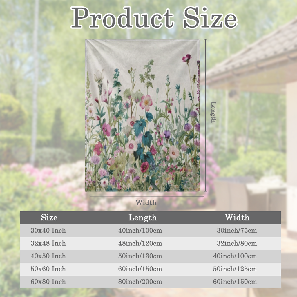 Comfort Vintage floral fleece blanket - soft, warm and lightweight for sofas, beds, offices and travel - all- season comfort and perfect gift choice