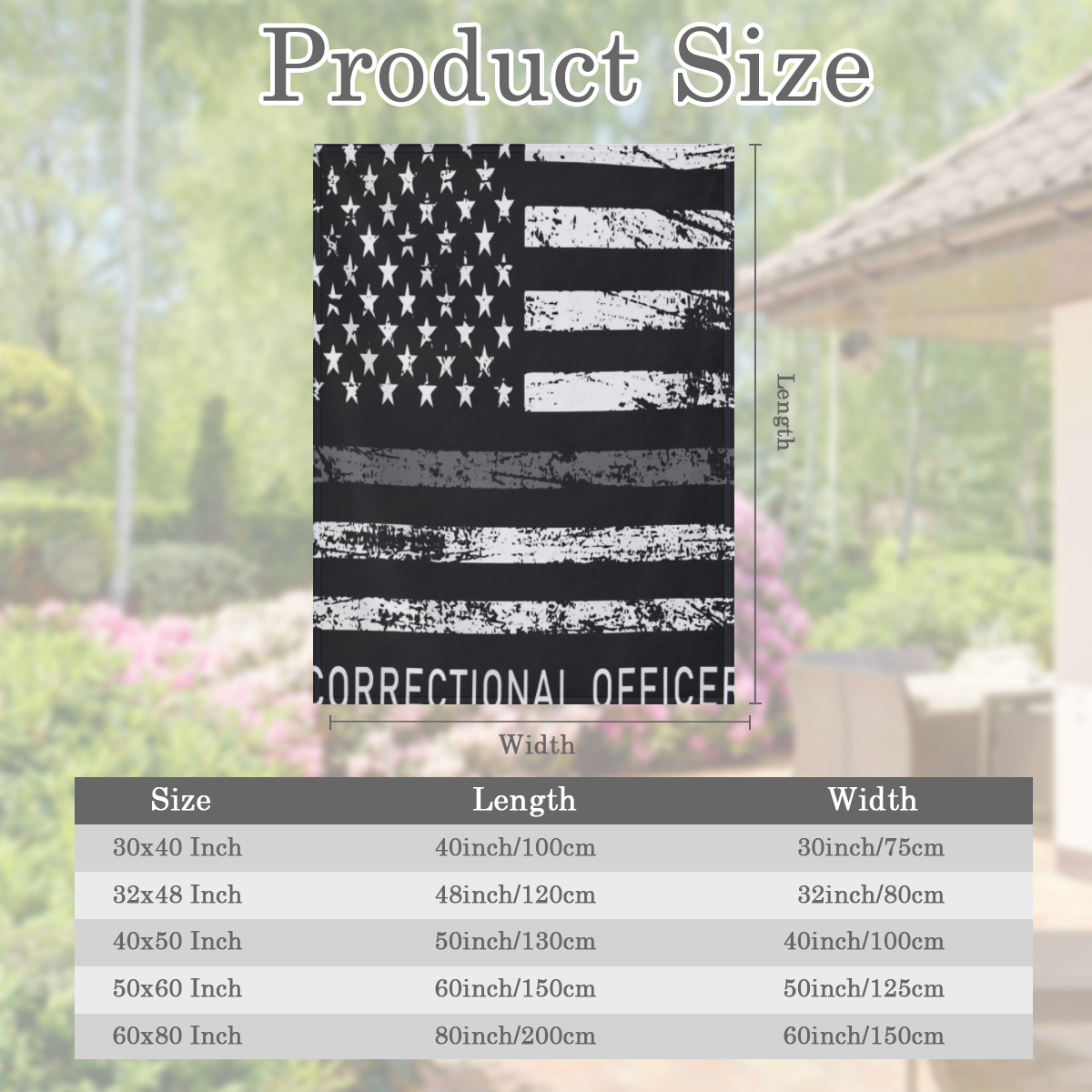 Correctional Officer USA Flag Throw Blanket Fuzzy Warm Flannel Blanket Soft Blanket for Couch Bed Sofa