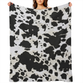 1pc Cozy Cow Print Throw Blanket - Soft, Warm, and Plush for Ultimate Comfort - Perfect for Couch, Bed, Sofa, Travelling, and Camping