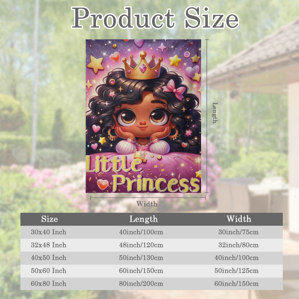 1pc Adorable Little Princess Fleece Blanket - Ultra- Soft, Lightweight, Warm, and Cozy Flannel Throw for Sofa, Bed, Travel, Camping, Living Room, Office, Couch, Chair, and Bed - Digital Printing, Vibr