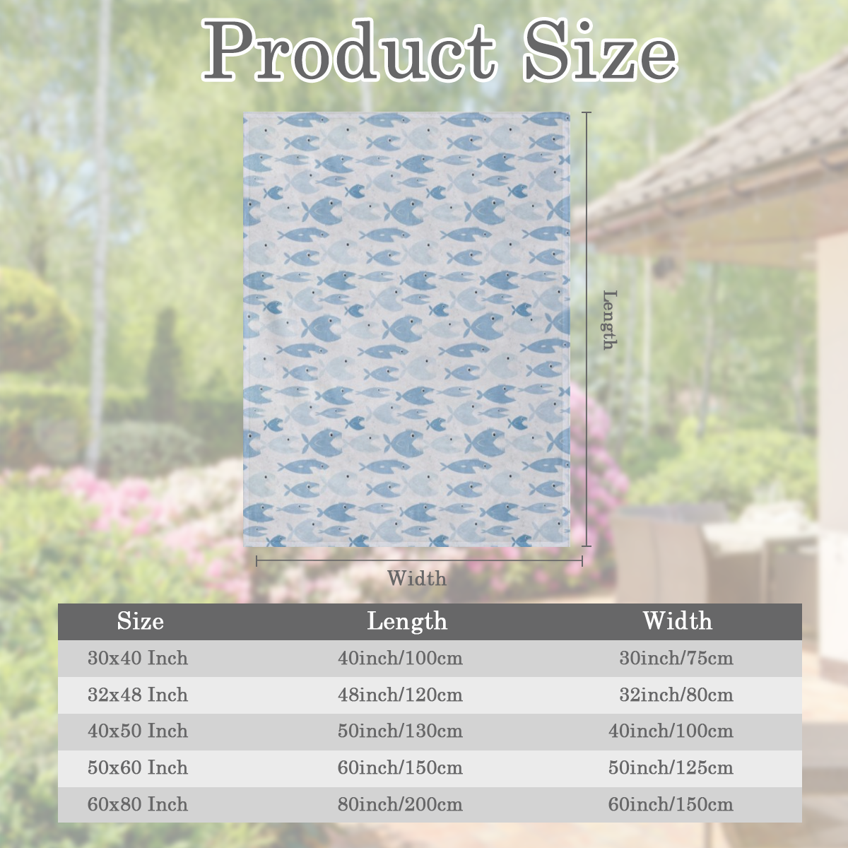 Ambesonne Fish Throw Blanket, Aquatic Fauna with Sharp Teeth Cartoon Nature Illustration Piranha Design, Flannel Fleece Accent Piece Soft Couch Cover for Adults, 50 x 60, Pale Blue Pale Blue, 280GSM C
