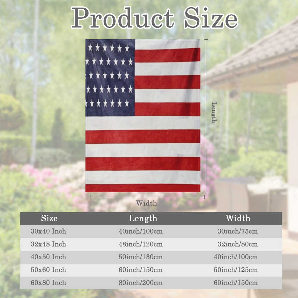 1pc US Flag Print Blanket, Soft Warm Throw Blanket Multi- purpose Blanket For Couch Sofa Bed Office Camping Travelling