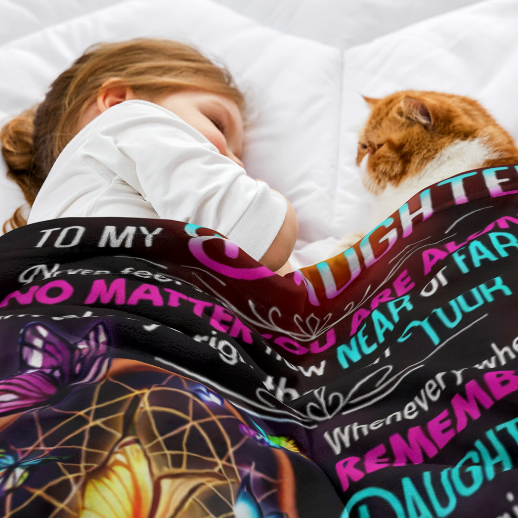 Cozy Flannel Throw Blanket For Daughter - Warm, Soft & Versatile For Couch, Bed, Travel  All-Season Comfort
