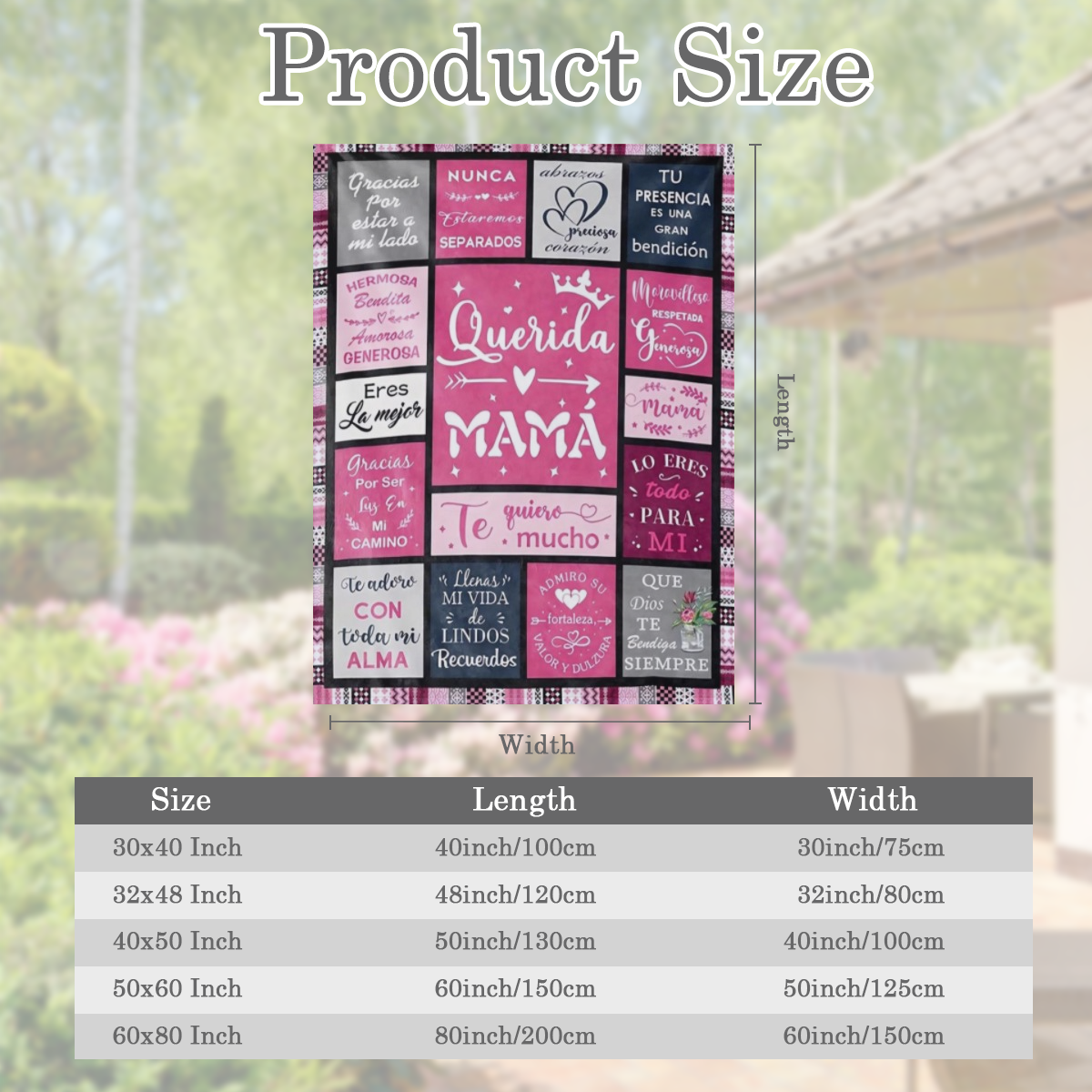 1 carta en espaol sincera para mam - Manta de franela de estilo moderno con borde a cuadros rosa y negro, suave y acogedora para viajes, camping, sof cama, decoracin de oficina - Lavable en mquina, co