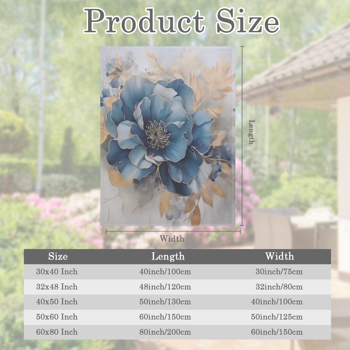 Blue Flower Style Print Blanket for Kids Girls Boys Flannel Blanket Print Soft Blankets and Throws for Sofa Couch Bed Blanket