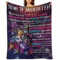 1pc Flannel Blanket, To My Daughter Form Mom Nap Blanket, Warm Cozy Soft Throw Blanket For Couch Bed Sofa Travelling