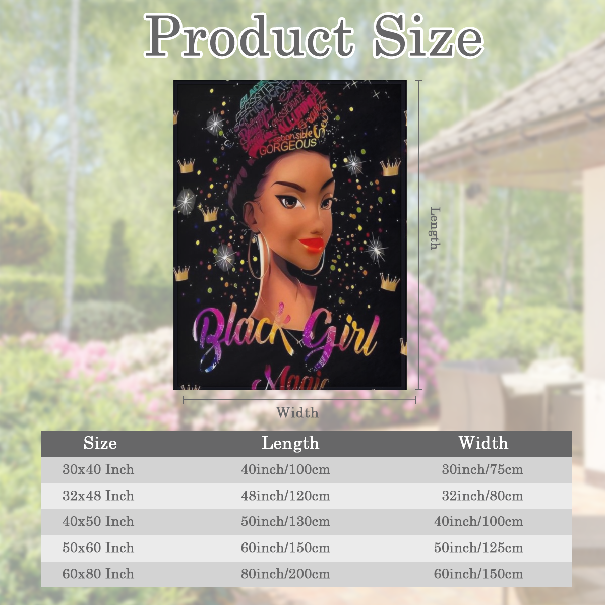 1pc Contemporary Black Girl Magic Print Flannel Throw Blanket - Soft Warm Multipurpose All-Season Quilted Knit Fabric with Digital Printing Stain Tear Resistant Machine Washable Ideal Gift for Friends