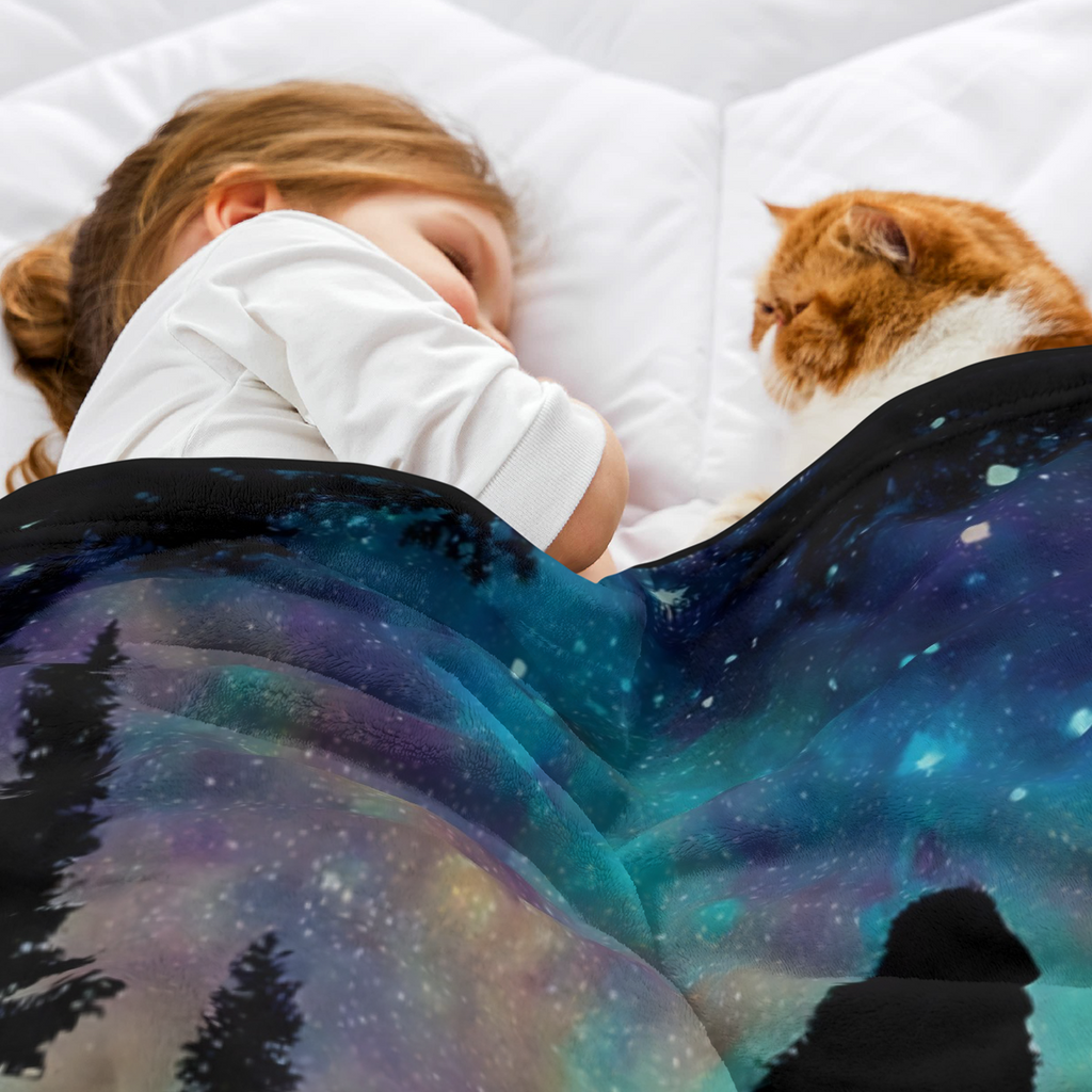 Ultra-Soft Flannel Bigfoot Sasquatch Throw Blanket - Extra Large 60x80 Inch Or 30x40 Inch - Heavy Duty 280gsm All-Season Couch, Bed, Camping Blanket - Machine Washable Cozy Gift For Home, Office, Dorm