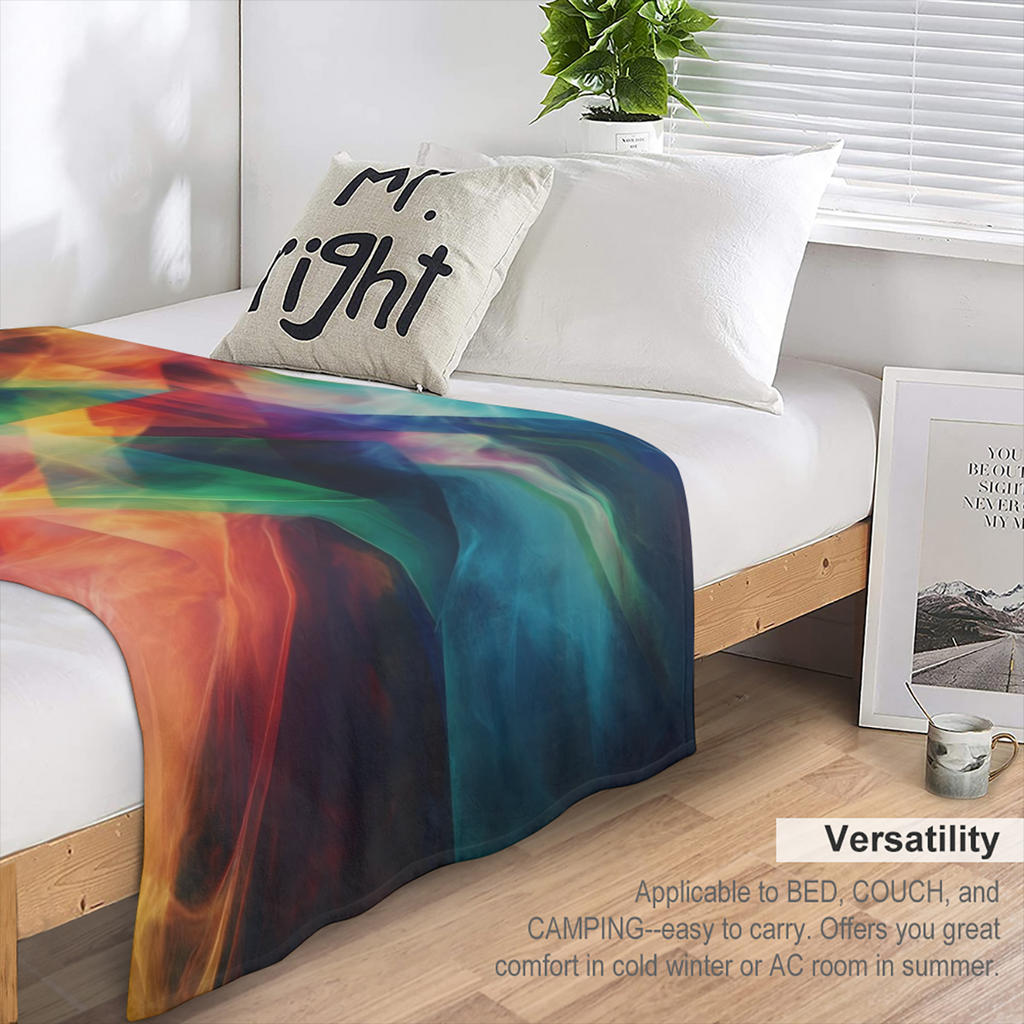 Cozy & Versatile Birthday Gift Blanket - Soft Micro Flannel, Warm & Lightweight for All Seasons, Perfect for Dorms & Home Decor