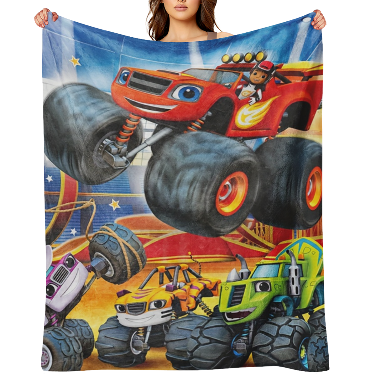 1pc Manta de Franela con Camin de Dibujos Animados Acogedora - Suave, Clida y Verstil para Sof, Cama, Coche, Oficina, Camping y Viajes - Adecuada para Todas las Estaciones