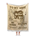 Gift for Wife from Husband to My Wife Blanket Wedding Anniversary Romantic Gifts for Women Birthday Christmas Valentine's Mother's Day Healing Thoughts Blanket Presents for Her