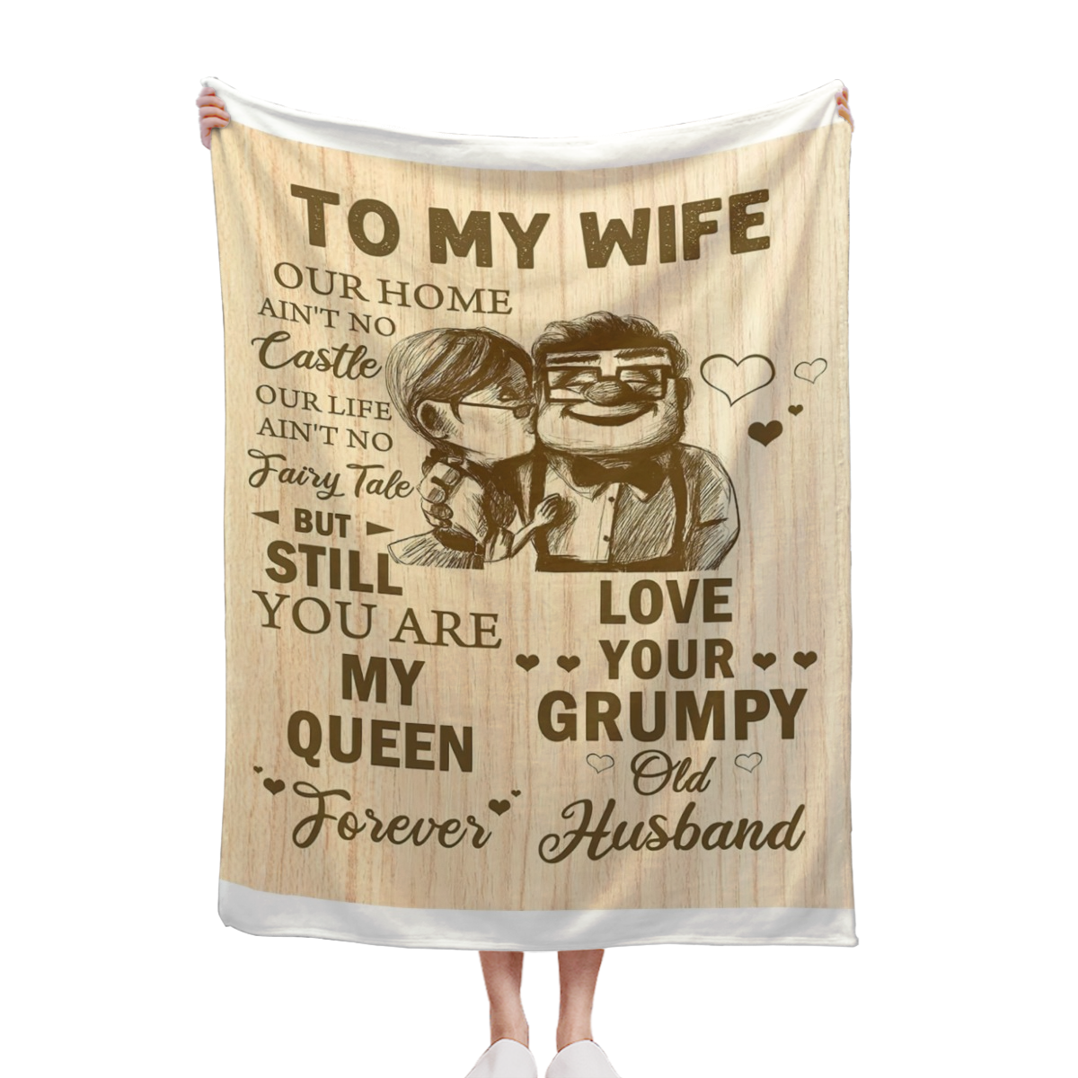 Gift for Wife from Husband to My Wife Blanket Wedding Anniversary Romantic Gifts for Women Birthday Christmas Valentine's Mother's Day Healing Thoughts Blanket Presents for Her