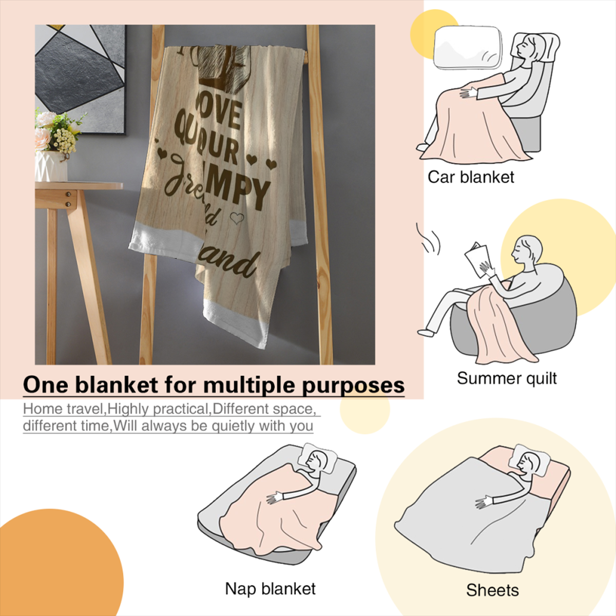Gift for Wife from Husband to My Wife Blanket Wedding Anniversary Romantic Gifts for Women Birthday Christmas Valentine's Mother's Day Healing Thoughts Blanket Presents for Her