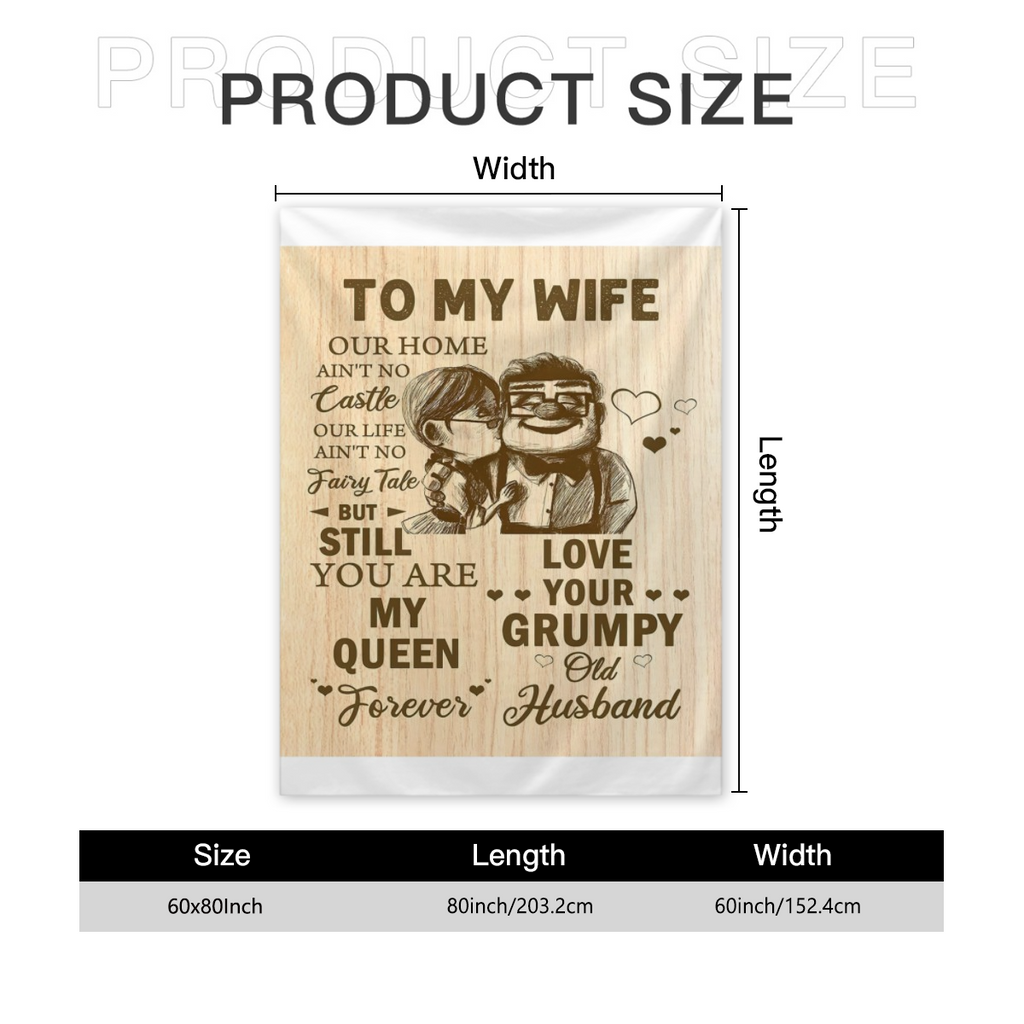 Gift for Wife from Husband to My Wife Blanket Wedding Anniversary Romantic Gifts for Women Birthday Christmas Valentine's Mother's Day Healing Thoughts Blanket Presents for Her