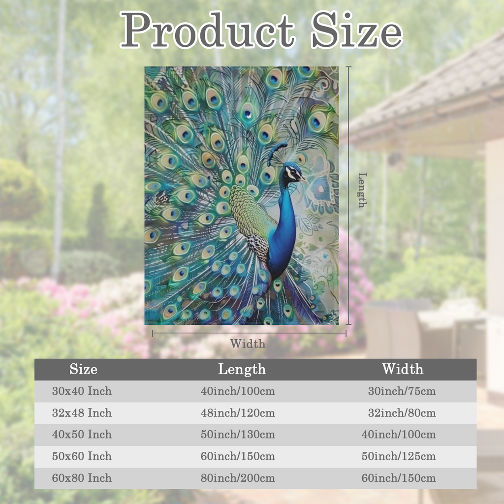 1pc Peacock Blanket, Contemporary Style, Outdoor Blanket, Travel Camping Blanket, Soft And Comfortable Blanket, Travel Sofa Bed, Office Home Decor, Birthday Blanket, Boys, Girls, Adults, All Seasons A
