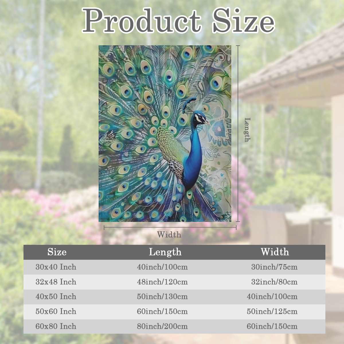 1pc Peacock Blanket, Contemporary Style, Outdoor Blanket, Travel Camping Blanket, Soft And Comfortable Blanket, Travel Sofa Bed, Office Home Decor, Birthday Blanket, Boys, Girls, Adults, All Seasons A