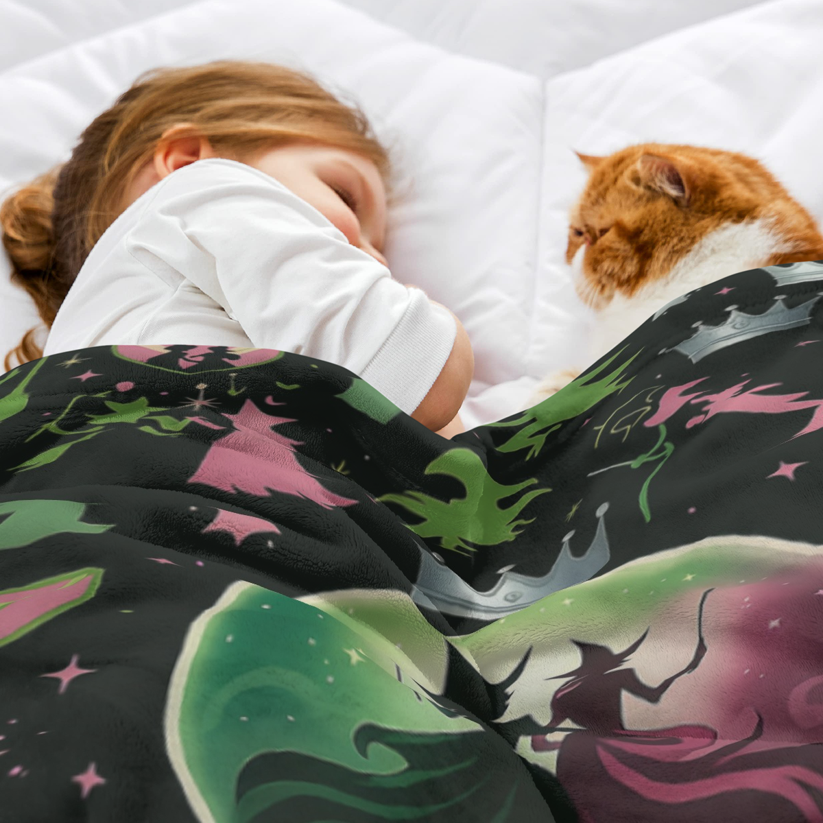 Wicked Blanket Gift Pink Witch Green Witch Bestie Christmas Birhtday Gift for Best Friend Glinda and Elphaba Blanket Wicked for Good Decor Gift Defying Gravity Shiz University
