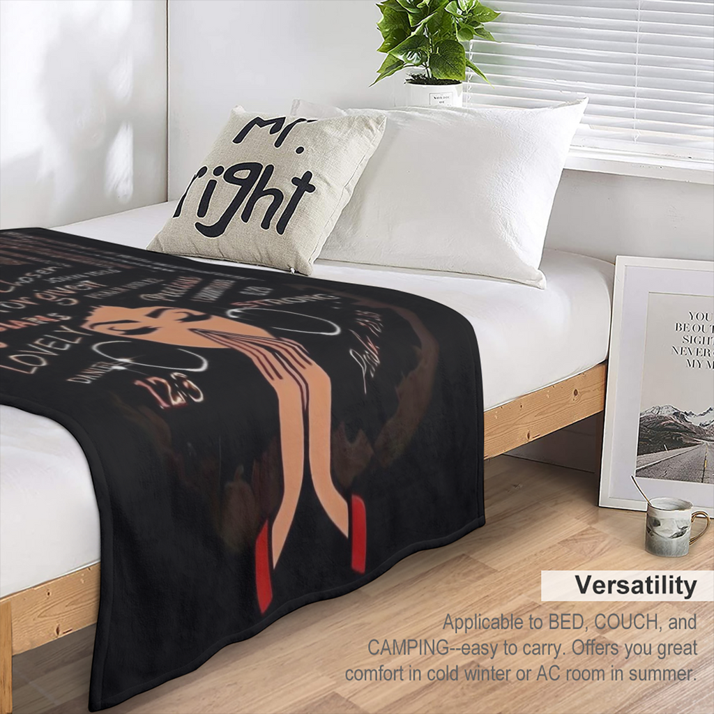 A Cozy Cartoon Prayer Girl Fleece- Themed Printed Blanket, Stylish, Soft, And Warm, Making It a Versatile Gift Suitable for All Seasons. Perfect for Use on Sofas, Beds, in The Office, And While Travel