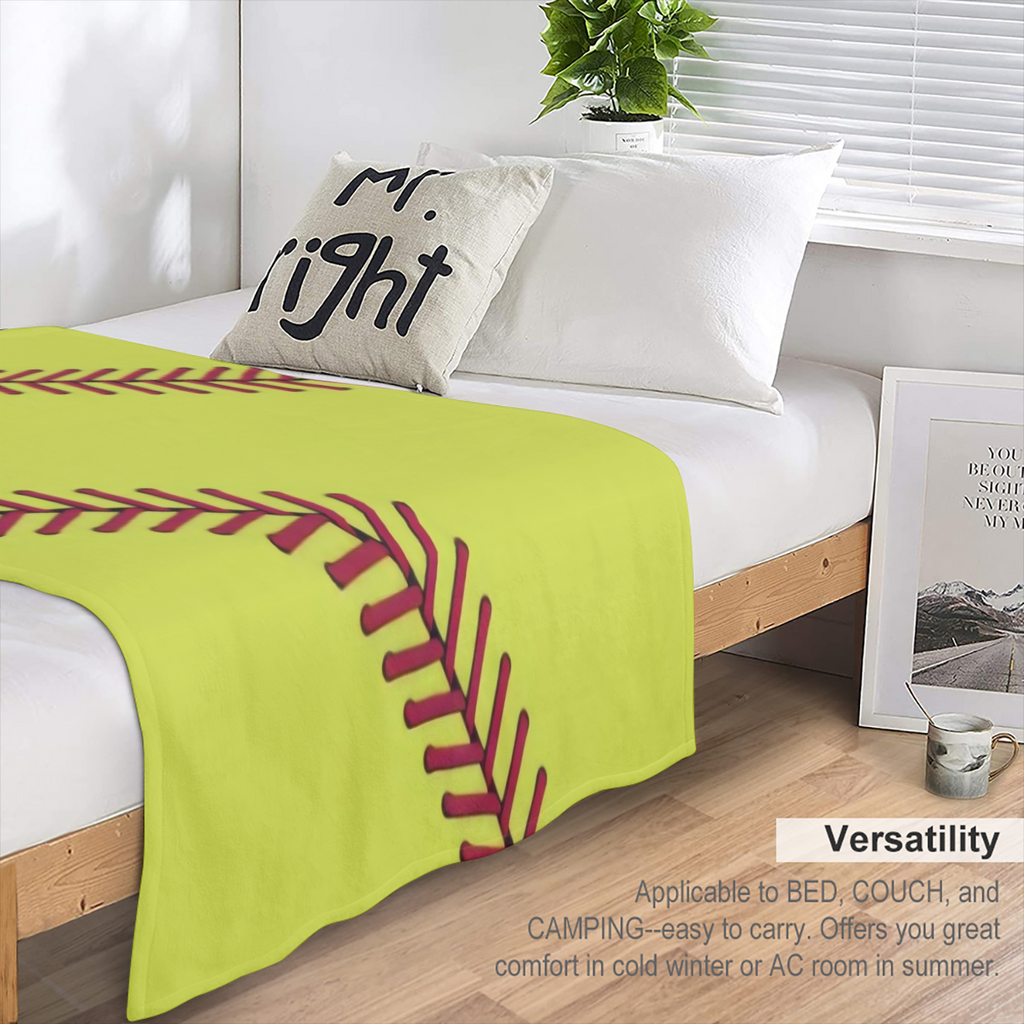 1pc Tennis Baseball Sports Blanket, Soft And Comfortable Flannel Blanket, School Dormitory Office Lunch Break Blanket, Warm And Comfortable, Four Seasons Bedding, Sofa Bed, Camping Blanket