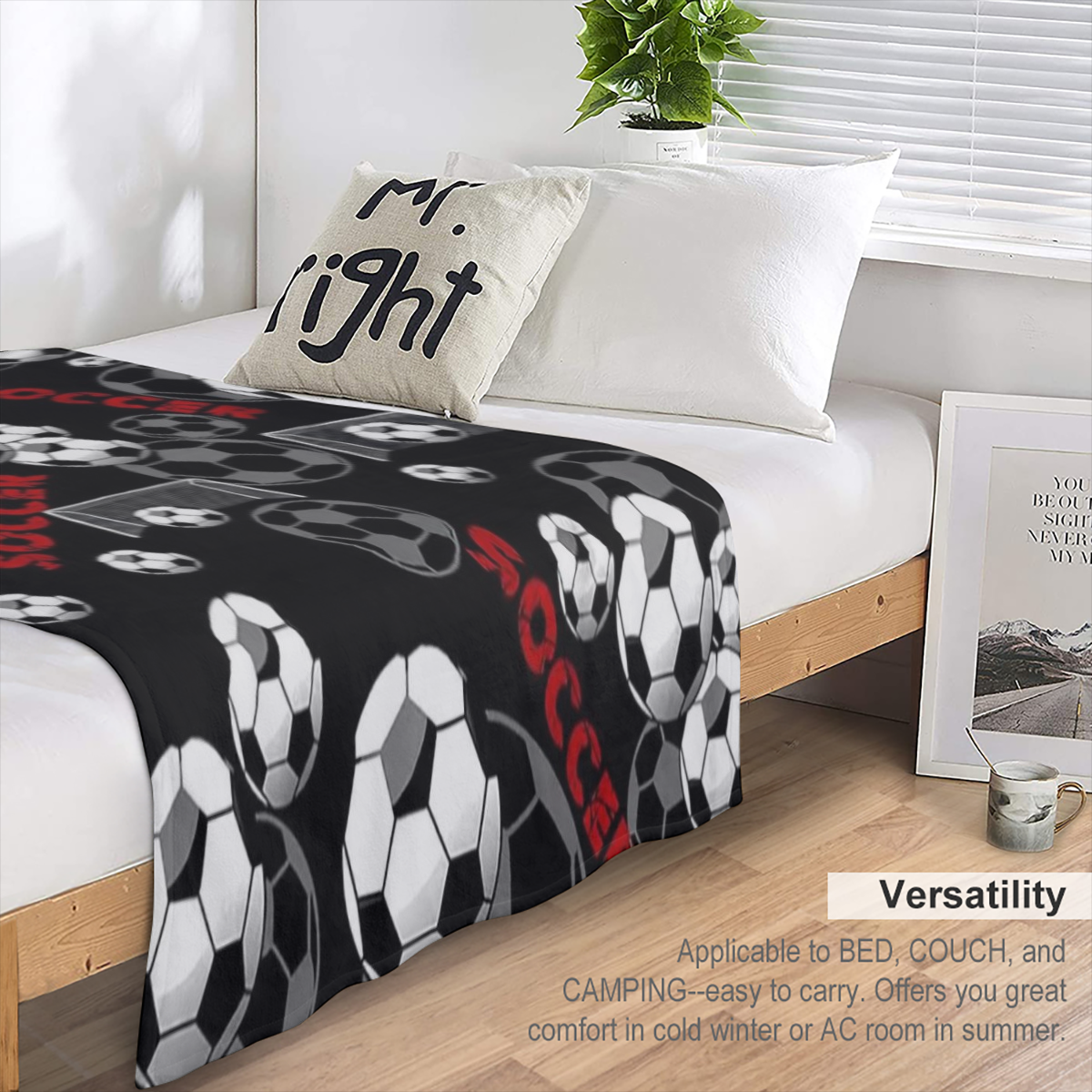 1 football flannel blanket for all seasons, a comfortable warm soft blanket for travel