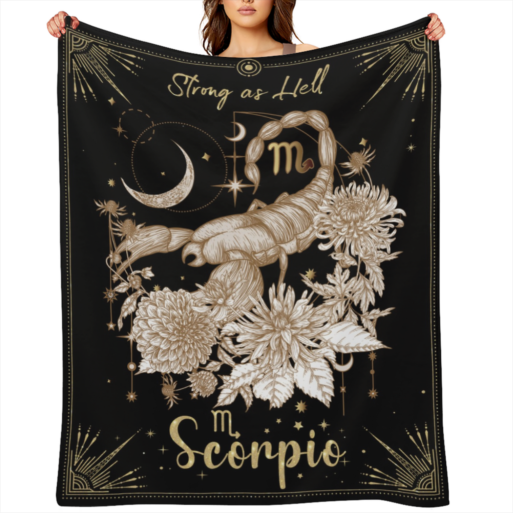 1 Zodiac Blanket Gift, Birthday And Christmas Gifts, Aries, Taurus, Gemini, Cancer, Leo, Virgo, Libra, Scorpio, Sagittarius, Capricorn, Aquarius, Pisces, Zodiac Women's Blanket Gift, Zodiac Themed Hom