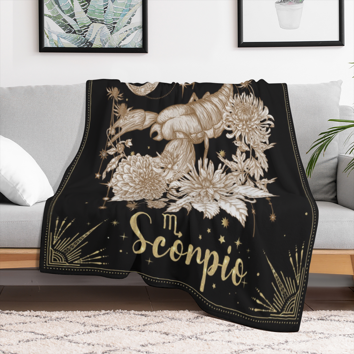 1 Zodiac Blanket Gift, Birthday And Christmas Gifts, Aries, Taurus, Gemini, Cancer, Leo, Virgo, Libra, Scorpio, Sagittarius, Capricorn, Aquarius, Pisces, Zodiac Women's Blanket Gift, Zodiac Themed Hom