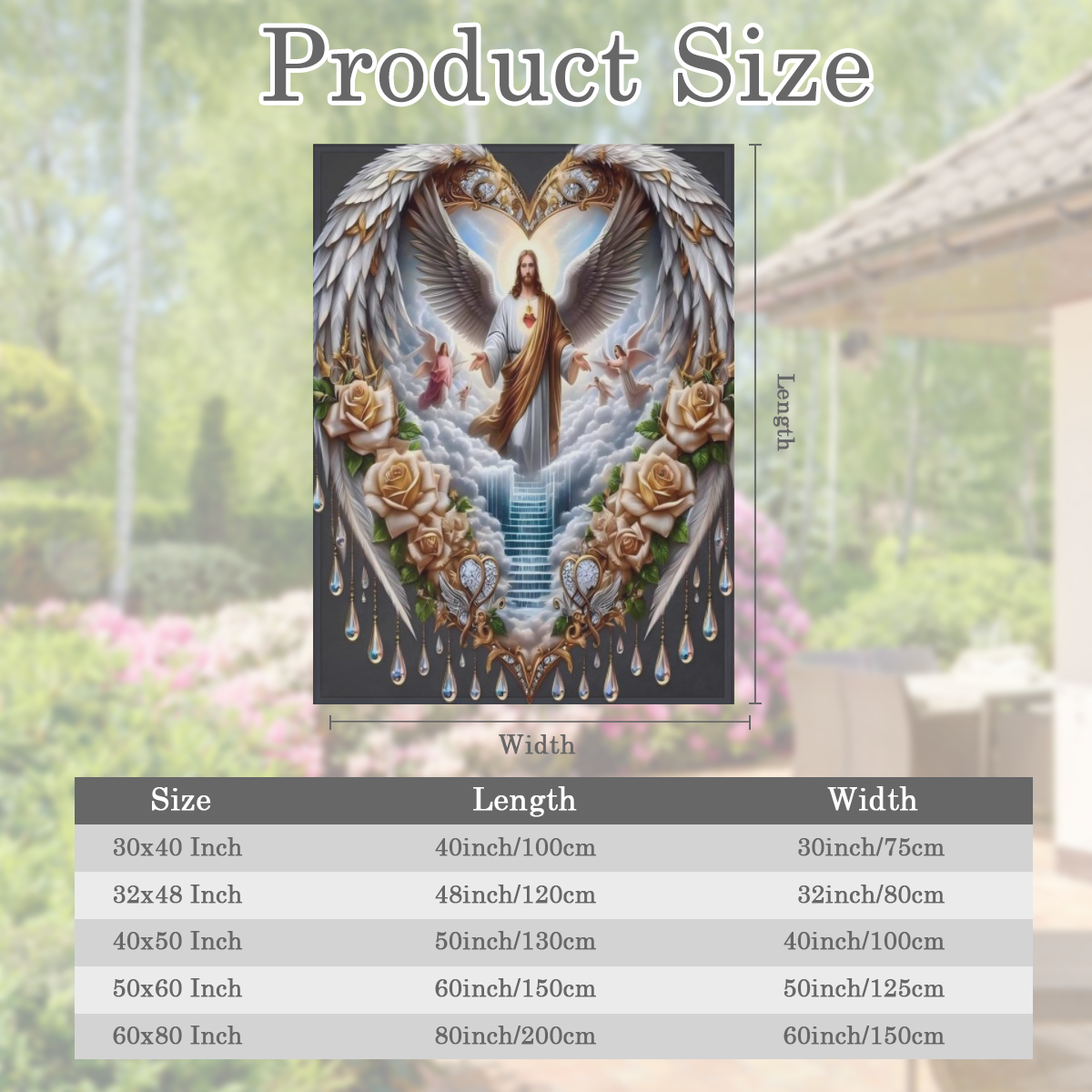 Angel Divine Heart Spiritual Theme Flannel Throw Blanket - Glam Style All-Season Quilted Comfort Machine Washable Stain Resistant Tear Resistant Multipurpose Digital Print 100 Polyester for Sofa Bed O