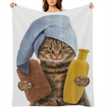 1 piece, shower curtain with fun cat pattern, perfect for decorations and Windows
