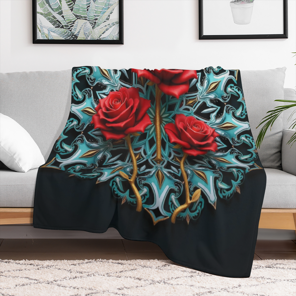 Contemporary Blue Cartoon Pattern Flannel Fleece Throw Blanket - Soft, Warm, Lightweight for Sofa, Bed, Travel, Camping - All- Season Knitted Polyester Blanket for Home, Office, and Living Room Comfor