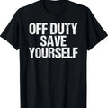 Funny Police & Firefighter Humor T-Shirt - 100% Cotton Heavyweight Tee Suitable for Men & Women, Birthday/Holiday Gift for Firefighters, Police Officers, S-XXXL, Black