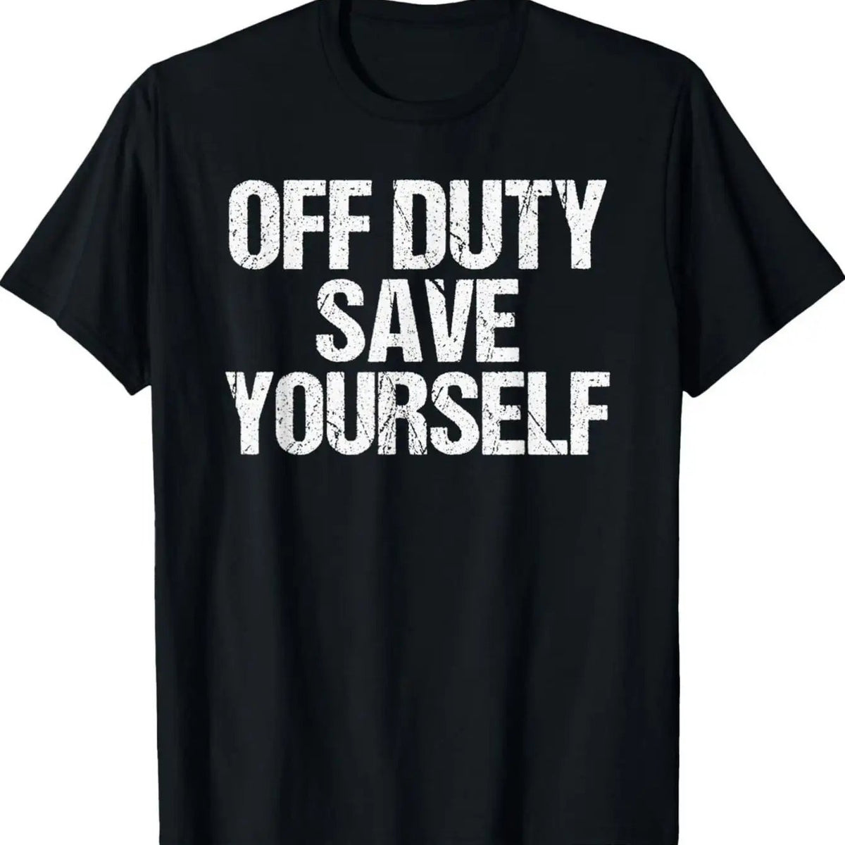 Funny Police & Firefighter Humor T-Shirt - 100% Cotton Heavyweight Tee Suitable for Men & Women, Birthday/Holiday Gift for Firefighters, Police Officers, S-XXXL, Black
