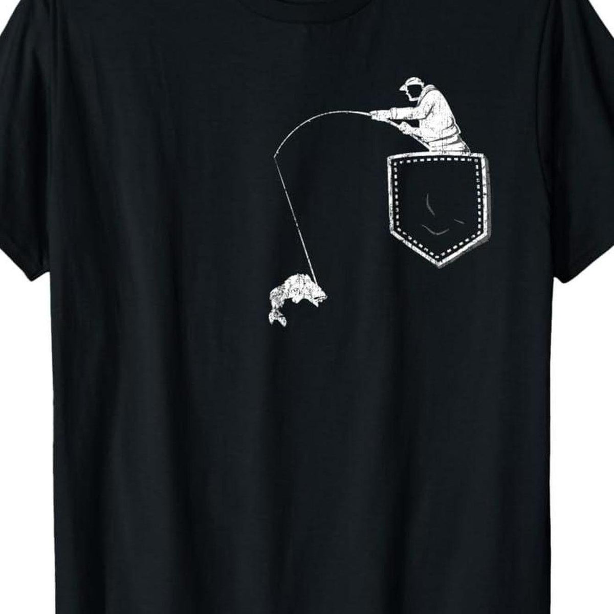 T-shirt de pêcheur de poisson humoristique, adapté pour papa et grand-papa, 100% coton, 180G de poids, lavable en machine, cadeau pour hommes et femmes, amis de maman et papa, S-XXXL, noir