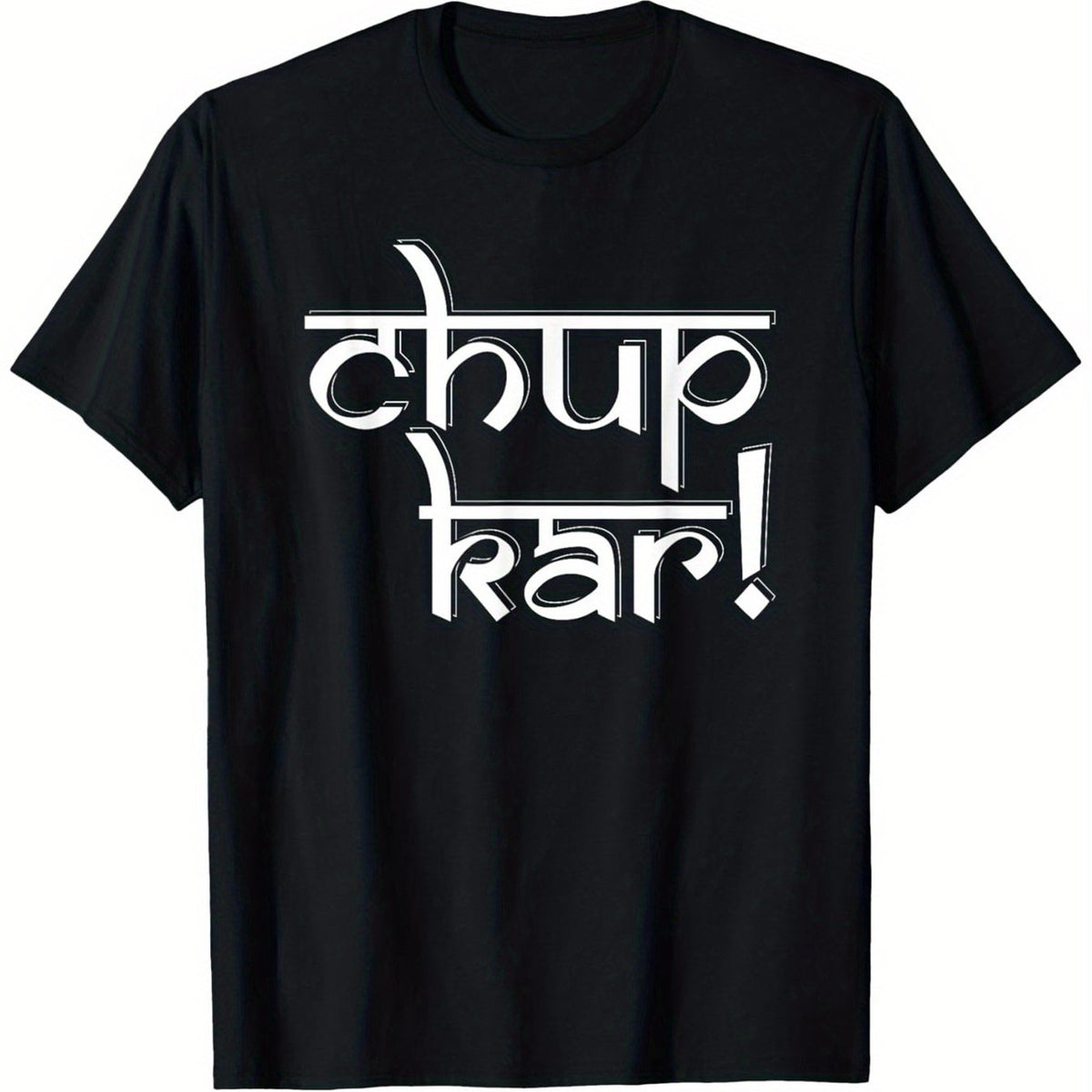 Mens Novelty Gift Tee Men Punjabi Sarcastic TBirthday Gift for HimShirt Chup Kar Indian Script