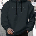 Men's Heavyweight Hooded Sweatshirt with Letter