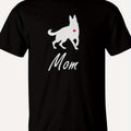 Women's German Shepherd Dog Mom T-Shirt Black with White