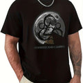 COHEED AND CAMBRIA Typography & Labyrinth Print - Short Sleeve T-shirt: A Fashion Statement, Highlighting Your Daily Unique Casual Style