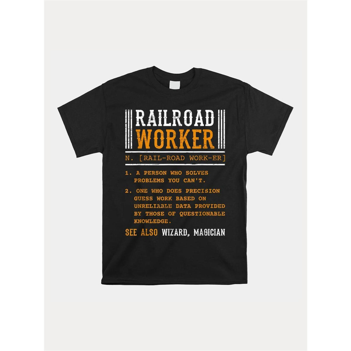Railroad Worker Train Fan Design Transportation Theme Unisex 180g Cotton T-shirt for Men Fashion Men's Top for Daily Wear