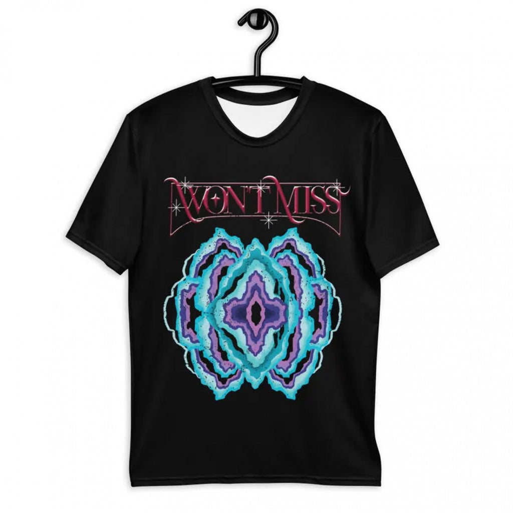 Men's Mila 'Don't Miss Out' Gothic T-Shirt Pink Lettering